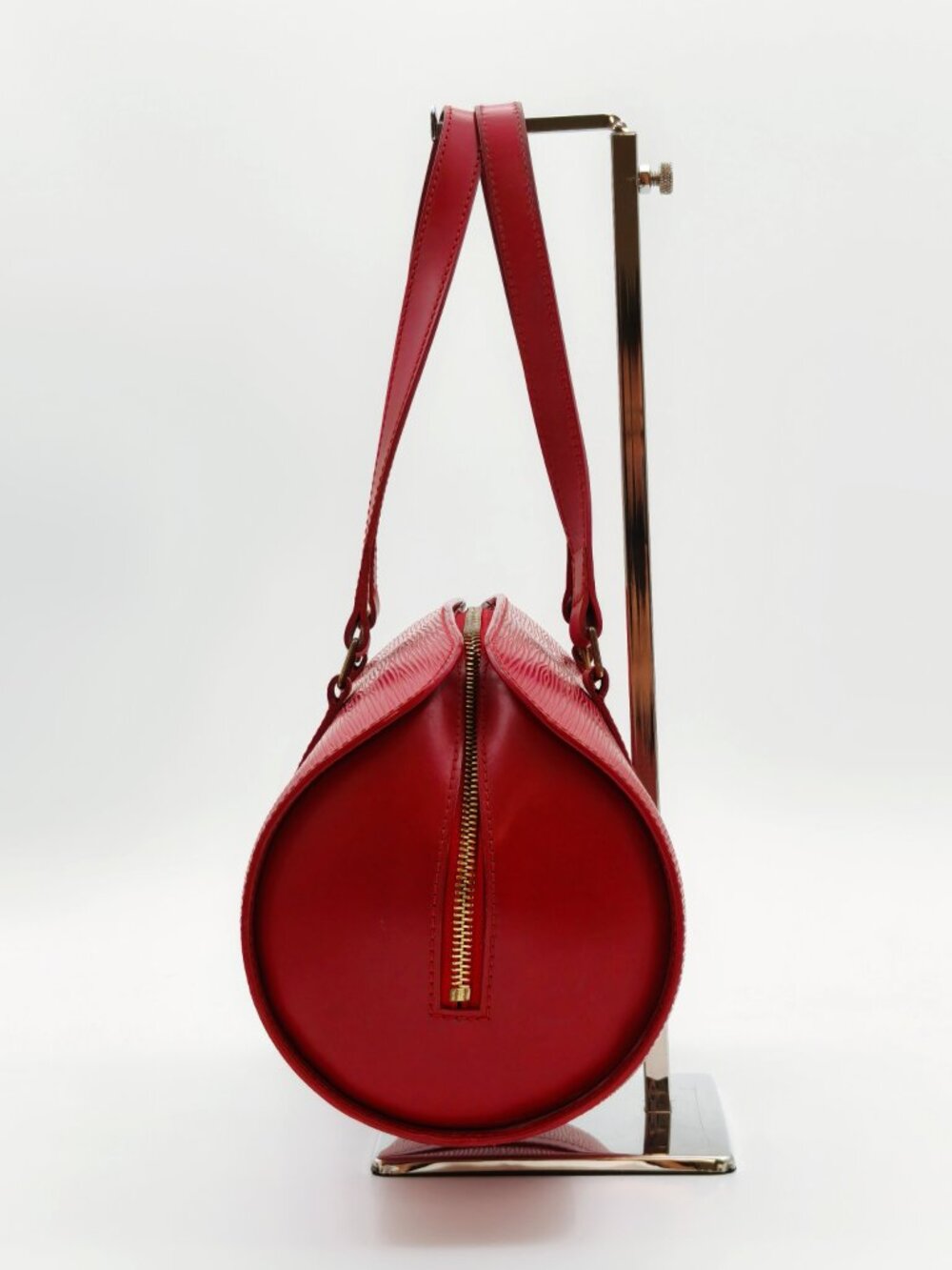 Louis Vuitton Epi Soufflot Red Leather Barrel Shoulder Bag w/ Pochette France - Picture 5 of 12